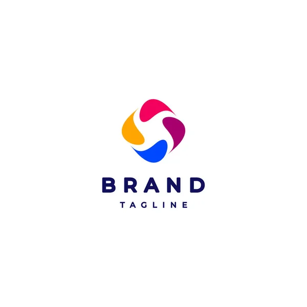 Proste Cztery Kolorowe Logo Śmigła Nowoczesna Kolorowa Ikona Logo Śmigła — Wektor stockowy