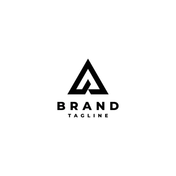 Minimalistischer Buchstabe Logo Design Dreiecksform Einfache Buchstabe Eine Geometrische Logovorlage — Stockvektor