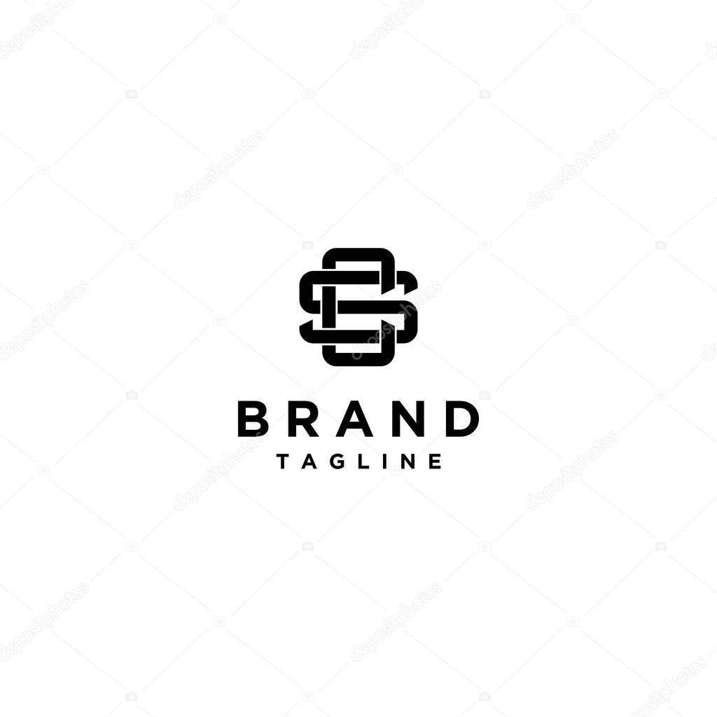 Initials CS in classic style. Minimalist Letter SC Logo Design. Simple classic initial letter CS or SC.