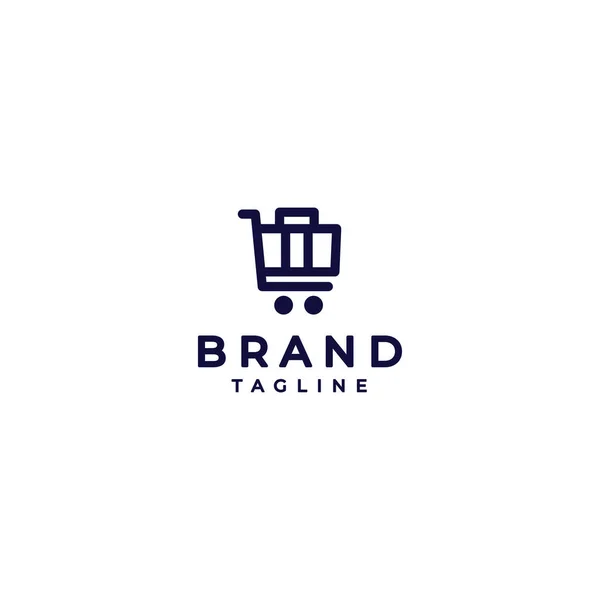 Modello Logo Sul Turismo Durante Shopping Simboleggiato Borse Bagagli Carrelli — Vettoriale Stock