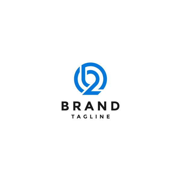 Carta Inicial Creativa Logo Design Esquema Letra Número Diseño Símbolo — Archivo Imágenes Vectoriales