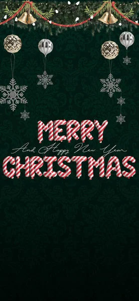 Illustration Wallpaper Phone Christmas Themed Artboard Iphone — Stock Photo, Image