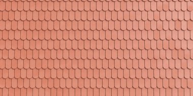 İç mimari ve arka planda çatı seramik dokusunun 3d çizimi