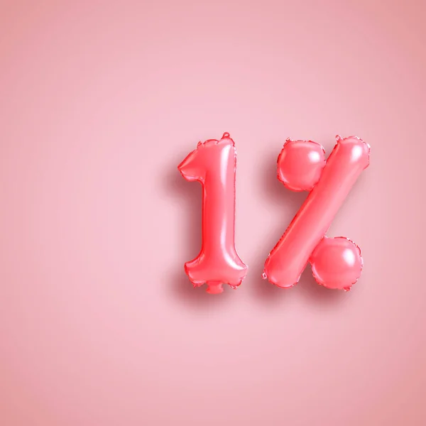 Ілюстрація Відсоток Кульок Продажу Продуктів Дня Валентинки Ізольовані Фоні — стокове фото