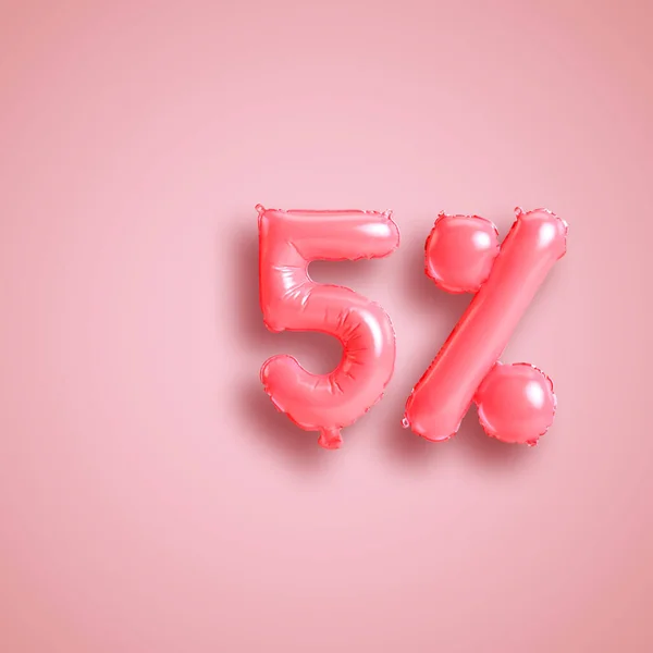 Ілюстрація Відсотків Кульок Продажу Продуктів Дня Валентинки Ізольовані Фоні — стокове фото