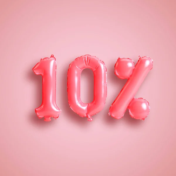 Ілюстрація Відсотків Кульок Продажу Продуктів Дня Валентинки Ізольовані Фоні — стокове фото