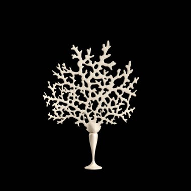 Dekorasyonun 3d çizimi siyah arkaplanda izole edildi