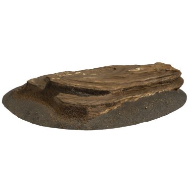 Kum rafındaki kayaların beyaz arka planda izole edilmiş 3D çizimi