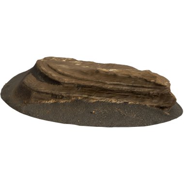 Kum rafındaki kayaların beyaz arka planda izole edilmiş 3D çizimi