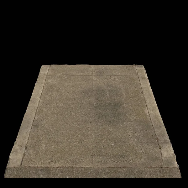 Illustrazione Pavimentazione Calcestruzzo Isolato Sfondo Nero — Foto Stock