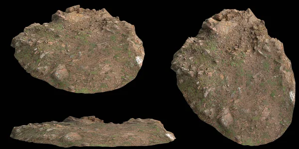 Ілюстрація Землі Сухого Ізольованого Чорному Тлі — стокове фото