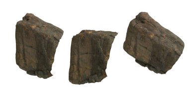 Kayalık kayalıkların beyaz arkaplanda izole edilmiş 3d çizimi