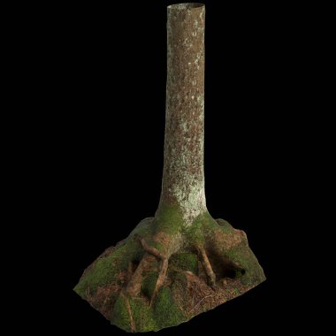 Siyah arkaplanda izole edilmiş 3d çizim