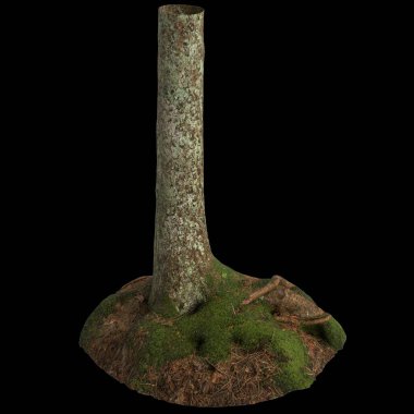 Siyah arkaplanda izole edilmiş 3d çizim