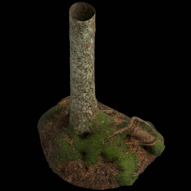 Siyah arkaplanda izole edilmiş 3d çizim