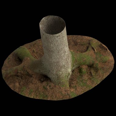 Siyah arkaplanda izole edilmiş 3d çizim