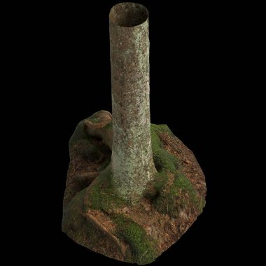 Siyah arkaplanda izole edilmiş 3d çizim