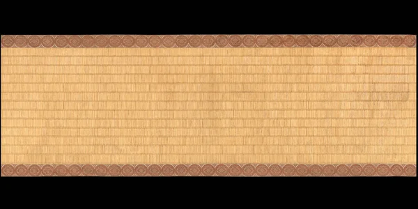Siyah Arkaplanda Izole Edilmiş Boyutlu Bambu Minderi Çizimi — Stok fotoğraf