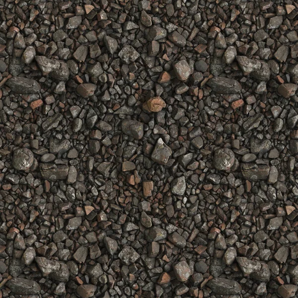地上での砂利の3Dイラスト 地面のテクスチャ — ストック写真