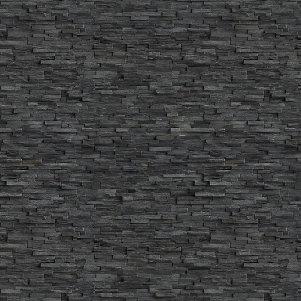 3d illustration of dark stone wall surface texture, stone wall material