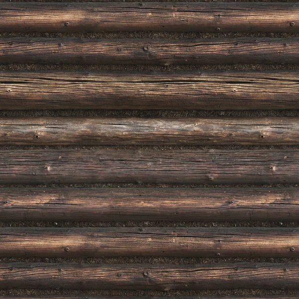 Illustration Wall Texture Horizontal Logs Wooden Wall Material — Stock Photo, Image