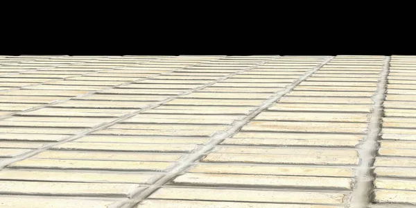 人間の目のビューに隔離されたテラコッタタイルの床の3Dイラスト — ストック写真