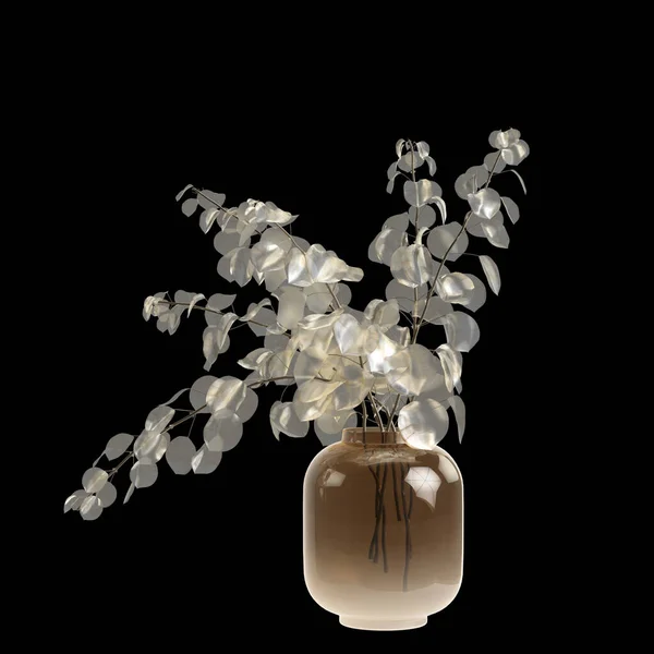 黒い背景に隔離された花瓶の3Dイラスト — ストック写真