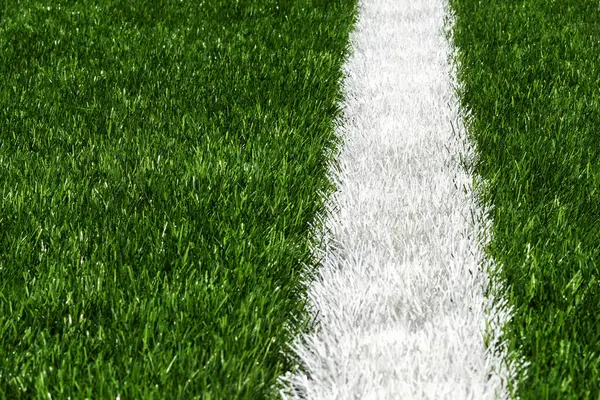 Oznaczenia Boiska Piłki Nożnej Piłka Nożna Boisko Linie Stadionie Piłkarskim — Zdjęcie stockowe