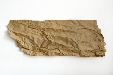 Işık üzerine kağıt, beyaz arkaplan. Buruşmuş Kağıt Duvar Kağıdı. Buruşmuş kağıt dokusu. Boşluğu kopyala