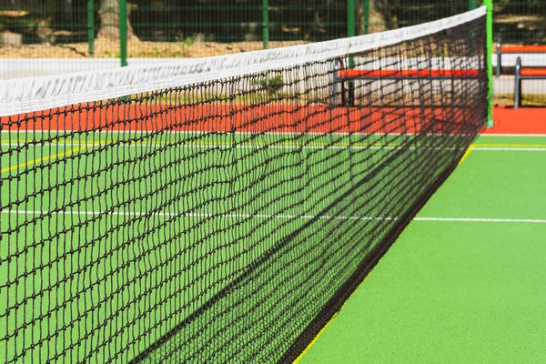Tennis Court Grid Court Playing Big Tennis Court Net — 스톡 사진