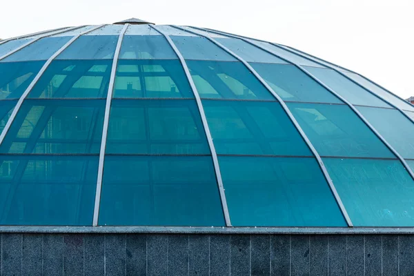 Part of the glass dome. Building with a dome. Concept Glass architectural structure
