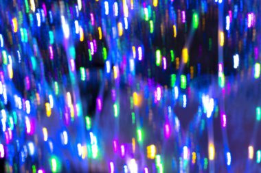 Bulanık fotoğraf, renk arkaplan, renk dokusu, noel ışıkları, parlak farklı ışıklar.