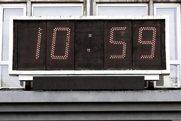 electronic board. Electronic watch, Digital  scoreboard. The concept of time, the beginning.