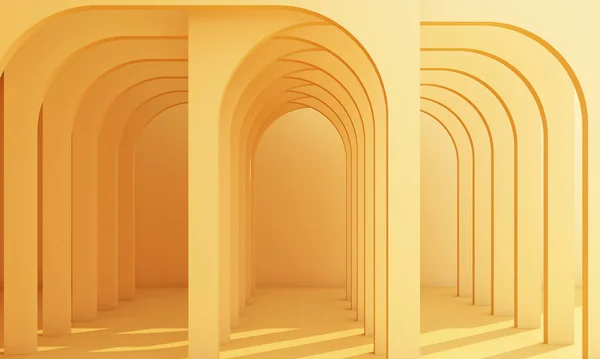 Sarı pastel akrhitecture ark ritim arkaplanı - 3D görüntüleme