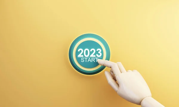 Nedräkningen Startar Nytt 2023 Med Visionen Och Perspektivet Att Planera — Stockfoto