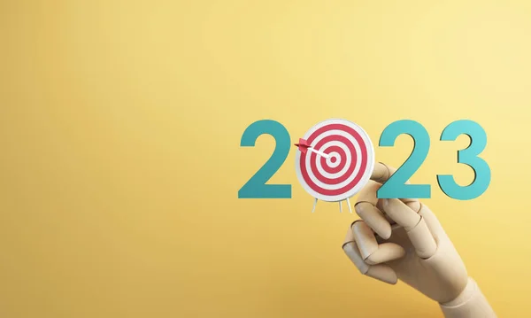 Cuenta Atrás Para Inicio Del Nuevo Año 2023 Con Visión —  Fotos de Stock