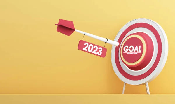 Countdown Start New Year 2023 Vision Perspective Planning Achieve Goals — Stock Photo, Image