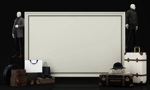 Marketing Men Products Modern Luxury Style Dark Chocolate Background Space — Stock Photo, Image