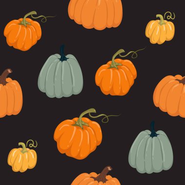 Sevimli dikişsiz sonbahar şablonu. Sonbahar duvar kağıdı EPS 10