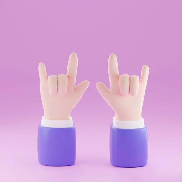 3d render of hand with gesture icons isolated on pink background. 3d render of plasticine hand isolated on beige background