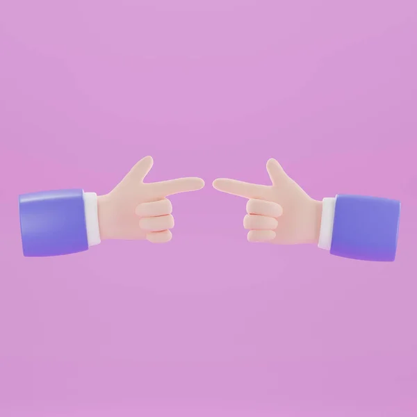 3d render of hand with gesture icons isolated on pink background.3d render of plasticine hand isolated on beige background.