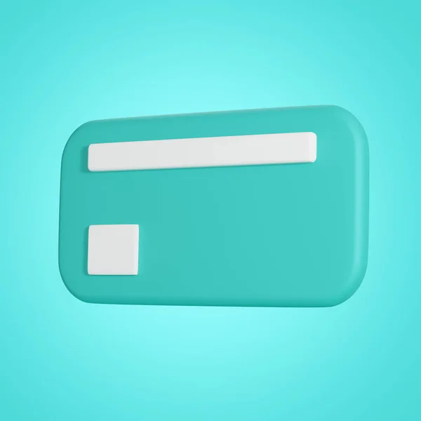 Rendering Kreditkarten Symbol Isoliert Kreditkarte Online Zahlungen Kredit Oder Debitkarten — Stockfoto