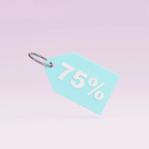 3d render Sale tag on pastel background.discount sale, promotion in social media.Shopping bag for buy, consumer. buyer.