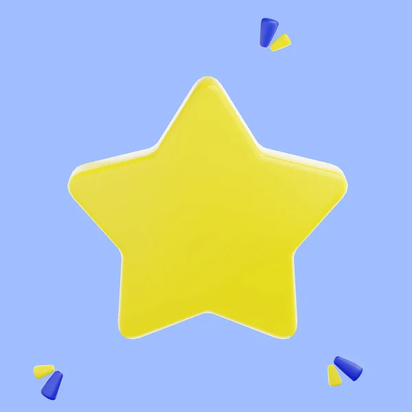 3D render gold star sparkle emoji. star Magic element. Cute shiny star object. mark speech bubble icon. symbol concept, Minimal design.