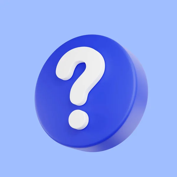 Render Question Mark Speech Bubble Icon Message Box Question Sign — Stock Photo, Image
