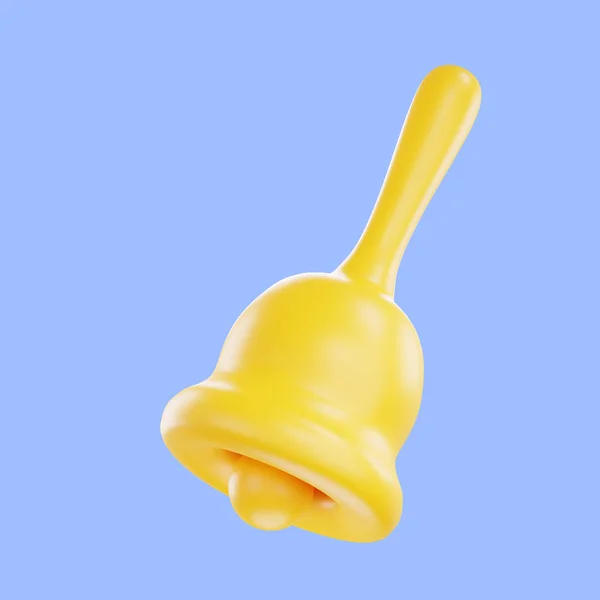 Render Notification Bell Icon Render Yellow Ringing Bell New Notification — Stock Photo, Image