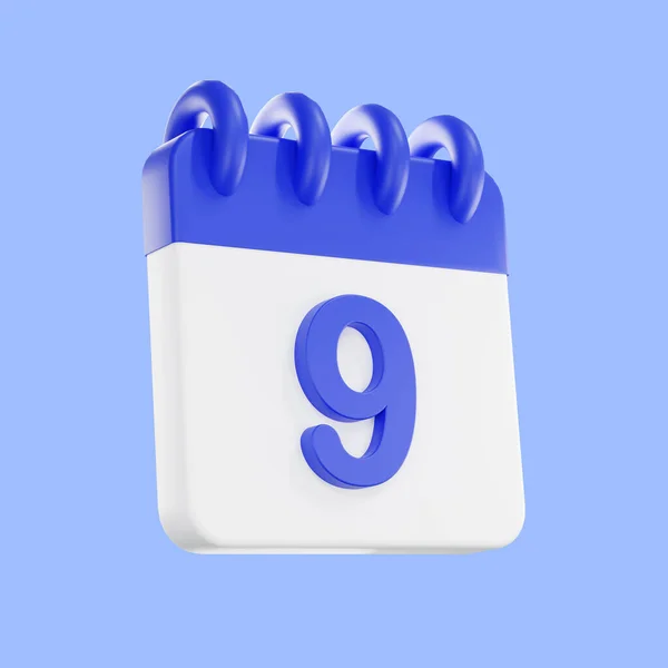 Отображение Значка Календаря Днем Синий Белый Цвет Иконка Ежедневного Календаря — стоковое фото