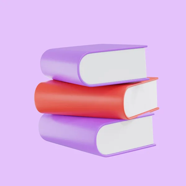 Pila Libros Colores Icono Libros Para Diseño Web Aislado Educación — Foto de Stock