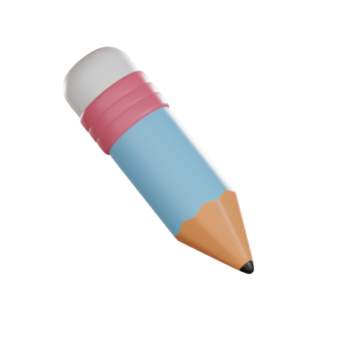 Eğitim 3 boyutlu resim, yuvarlak uçlu ve sivri uçlu renkli kalem.