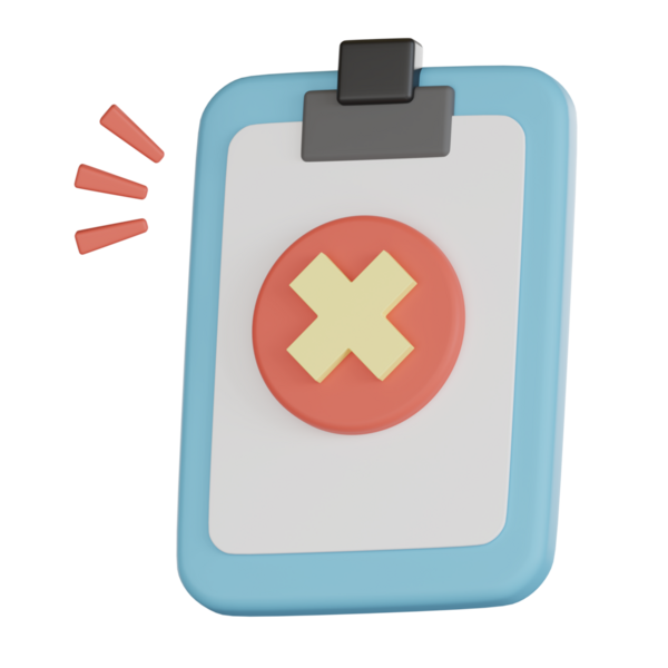 3d biçiminde kırmızı haç simgesine sahip pano basit tasarımda hata veya iptal iletisi için boş durum uyarı simgesini gösterir